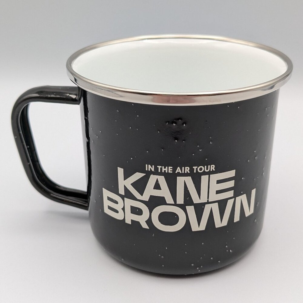 Kane Brown In the Air Tour Mug - Enamel, Black & White - NWOT